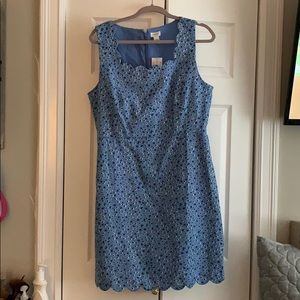 NWT J. Crew factory scalloped dress size 14